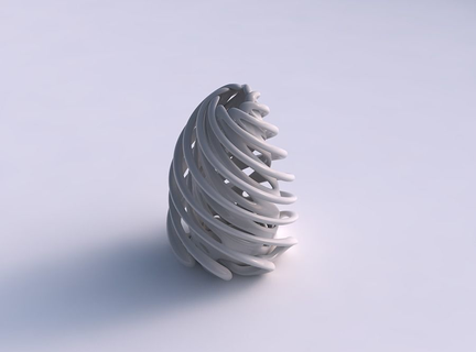 vase flared double twisted small collapsed pimp up house decor 3d print model - Mito3D