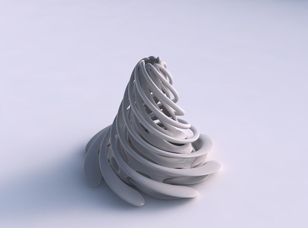 Vase flammte doppelt verdrehte klein zusammengebrochen gedehnt Haus Dekor 3d print model - Mito3D