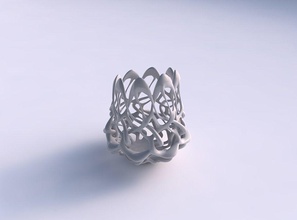 vase flared intelacing soft edged lattice long top house decor 3d print model - Mito3D