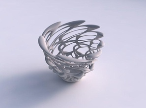 vase flared intelacing soft edged lattice pimp up top house decor 3d print model - Mito3D