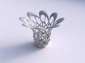 vase évasé entrelacement doux bordé treillis élargi maison décor 3d print model - Mito3D