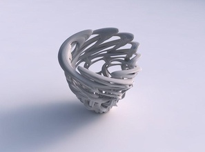vase flared interlacing lattice imprinted lines pimp up top house decor 3d print model - Mito3D