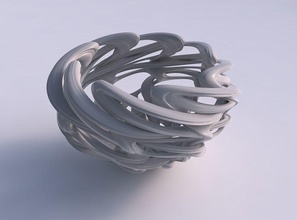 vase flammte interlacing gitter aufgedruckt linien verdrehte gedrückt haus dekor 3d print model - Mito3D