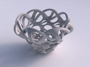 vase flared interlacing lattice squeezed house decor 3d print model - Mito3D