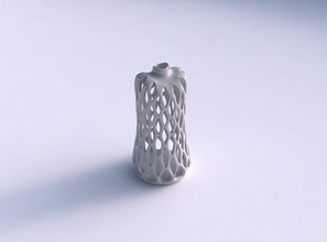 vase flared slim smooth beveled cuts extruded top streched house decor 3d print model - Mito3D