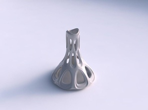 vazo alevlendi pürüzsüz eğimli kesikler gergin ev dekor 3d print model - Mito3D