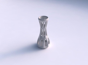 vase flared smooth beveled cuts widened house decor 3d print model - Mito3D