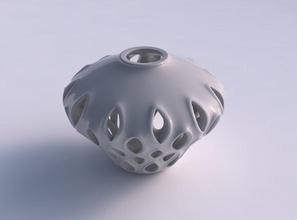 vase flammte glatt extrudiert schneidet gedrückt haus dekor 3d print model - Mito3D