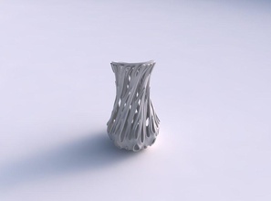 vazo alevlendi pürüzsüz sıkılmış kesikler eksantrik ev dekor 3d print model - Mito3D