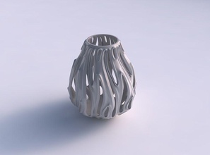vase évasé en douceur extuded coupes pressé maison évasée lisse les coupures décor 3d print model - Mito3D
