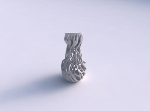 vase mit ausgestelltem verdrehten ästen exzentrisch Haus abgefackelt twisted Niederlassungen Exzenter Dekor 3d print model - Mito3D