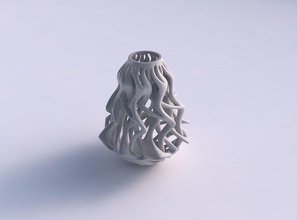 vase flared twisted branches squeezed house decor 3d print model - Mito3D
