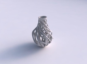 vaso svasato contorto esterno linee ondulato casa arredamento 3d print model - Mito3D