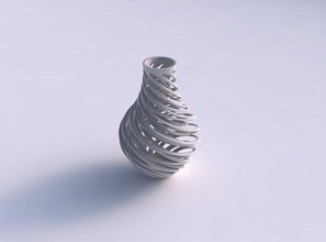 vase flammte verdrehte äußere linien haus dekor 3d print model - Mito3D