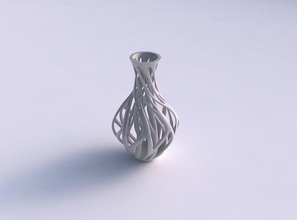 vaso svasato twisted interna larghezza esterna linee affusolate casa il svasata interiore ampia esterno le conico arredamento 3d print model - Mito3D