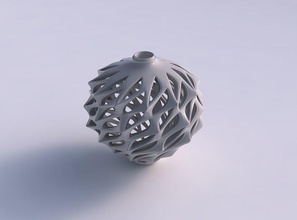 vase flammte verdrehte klein glatt schneidet scharf kanten extrudiert gedrückt haus dekor 3d print model - Mito3D