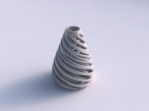 vaso frasco torcida interior exterior linhas de muito torcidos a casa balão decoração 3d print model - Mito3D
