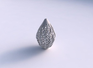 vase abonnieren flammte gedrückt glatt schneidet extrudiert haus dekor 3d print model - Mito3D