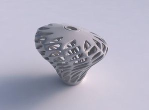 vaso contorto svasato spremuto liscio tagli estruso allungato angolo casa arredamento 3d print model - Mito3D