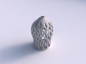 vase ftwisted flared squeezed bottom smooth cuts extruded top twisted streched house decor 3d print model - Mito3D