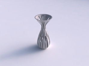 vaso imbuto cima a fondo ovale intreccio di linee affusolate casa il top le conico arredamento 3d print model - Mito3D