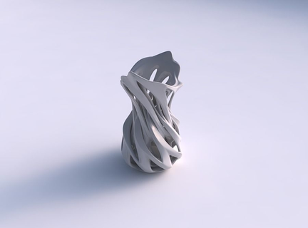vaso funil interseção cortes torcido esticado casa decoração 3d print model - Mito3D