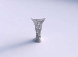 vaso di vetro a forma twisted liscia tagli eccentrici casa il che liscio i eccentrico arredamento 3d print model - Mito3D