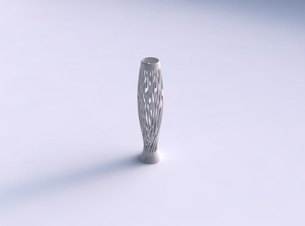 florero vaso conformado retorcido suave cortes cuello casa decoración 3d print model - Mito3D