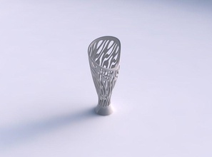 vase Glas geformten twisted glatte Schnitte pimp up top Haus geformt glatt bis Dekor 3d print model - Mito3D