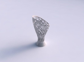 vase verre forme tordu lisse coupes pressé étiré coin maison décor 3d print model - Mito3D