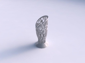 vase glass shaped twisted smooth cuts streched top corner house decor 3d print model - Mito3D