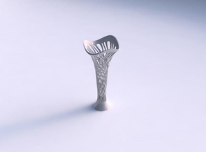 florero vaso conformado retorcido suave cortes estirado ondulado casa decoración 3d print model - Mito3D
