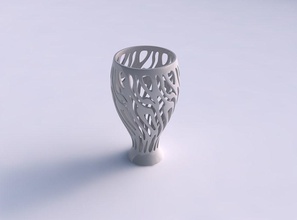 vase glas geformt verdrehte glatt schneidet gedrückt haus dekor 3d print model - Mito3D
