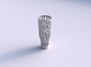 vase glass shaped twisted smooth cuts wide middle house decor 3d print model - Mito3D