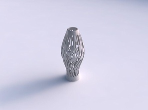 vase en verre à large ouverture douceur coupes long cou maison forme de l'ouverture lisse les coupures décor 3d print model - Mito3D