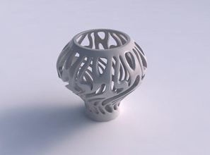 vase glas geformt breit öffnung glatt schneidet gedrückt haus dekor 3d print model - Mito3D