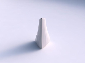 vaso terra inclinato triangolo bande uniforme verticale casa arredamento 3d print model - Mito3D
