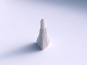 vase geerdet gekippt Dreieck teilweise random Dreieck-Platten Haus ist Platten Gericht Dekor architektonische Dekoration 3d print model - Mito3D