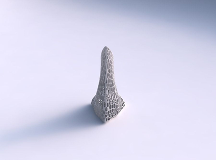 vaso terra ribaltamento triangolo denso organico reticolo 3 Casa arredamento 3d print model - Mito3D