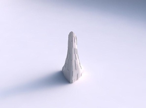 Vase geerdet Kippen Dreieck wellig verstreut Gitter Platten Gericht Dekor architektonisch Dekoration Haus 3d print model - Mito3D