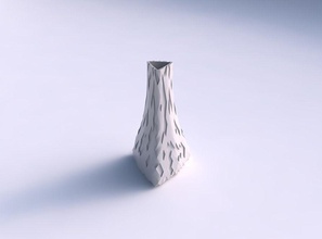 vase grounded triangle cavities house dish decor architectural decoration 3d print model - Mito3D