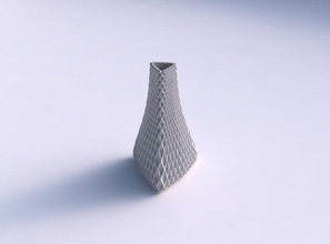 vaso a terra triangolo griglia piramides 2 casa il la messa arredamento 3d print model - Mito3D