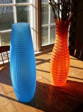vase home faceted house decor vases organic 3d print model - Mito3D
