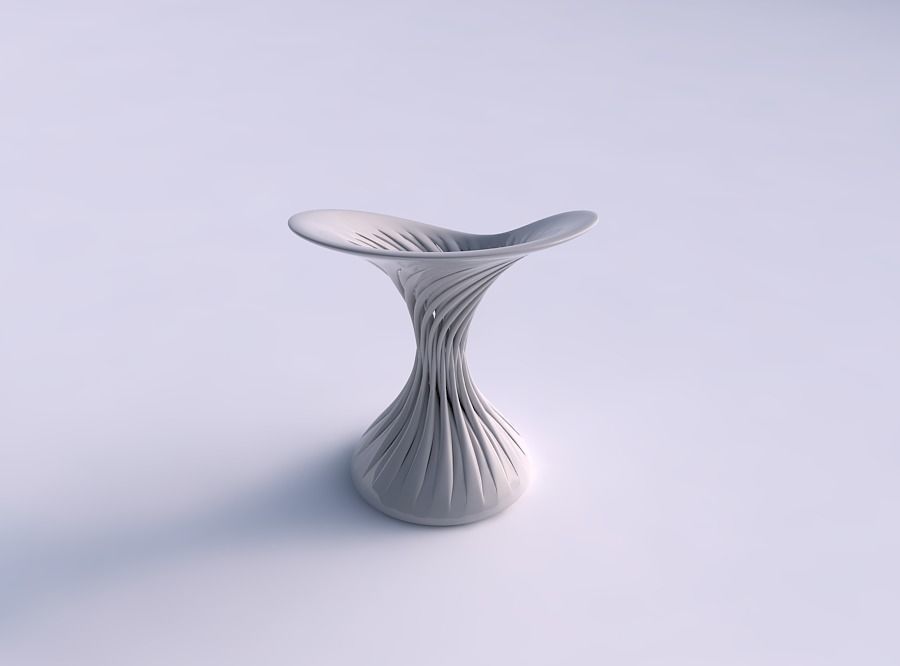 vaso clessidra twisted struttura muscolare eccentrico casa il a forma di muscolo arredamento 3D print model - Mito3D