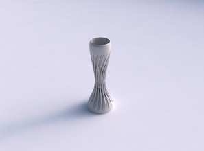 vase en forme de sablier tordu la structure du muscle long cou maison les muscles décor 3d print model - Mito3D