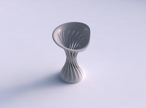 vase en forme de sablier tordu la structure musculaire pimp jusqu'en haut maison les muscles jusqu' décor 3d print model - Mito3D