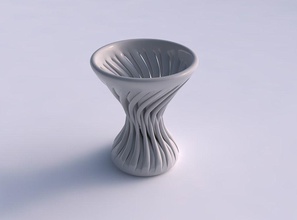 vase en forme de sablier tordu la structure musculaire pressé maison les muscles décor 3d print model - Mito3D