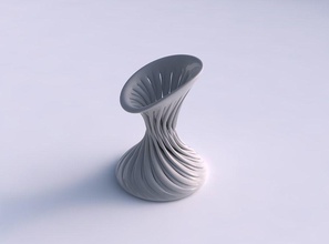 vazo kumsaati kas yapısı üst köşesine gerilmiş bükülmüş kum saati Kas köşe ev dekor 3d print model - Mito3D