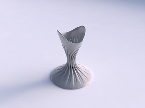 vazo kumsaati kas yapısı üst gerilmiş bükülmüş ev kum saati Kas dekor 3d print model - Mito3D