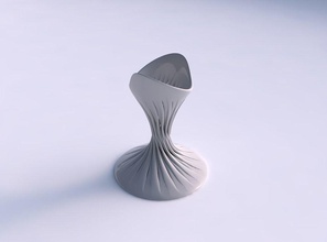 vazo kum saati gerilmiş üst bükülmüş kas yapısı çarpık ev Kas dekor 3d print model - Mito3D